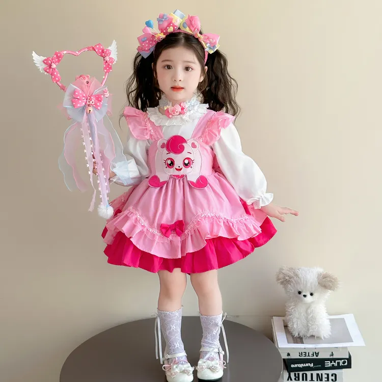 女童秋季连衣裙儿童生日礼服女宝宝洛丽塔公主裙女孩秋装套装裙子