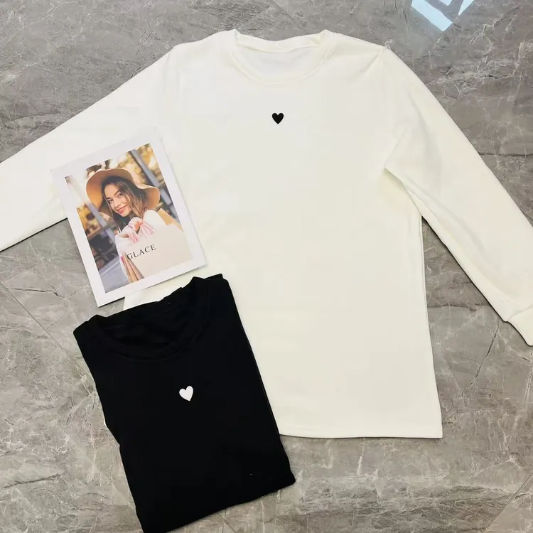 【彤彤家】6387#刺绣心形加绒百搭大衫L/590