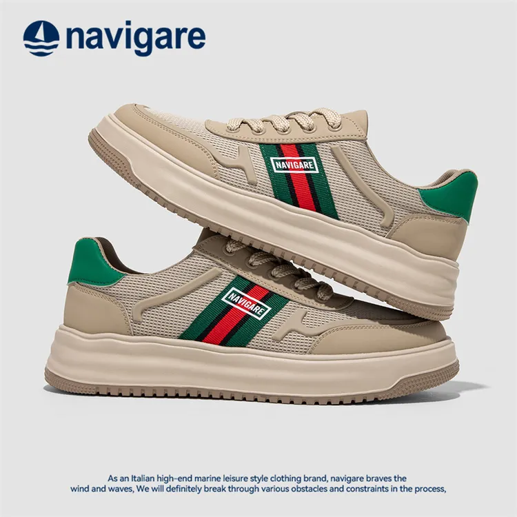 Navigare/纳维凯尔夏季运动休闲鞋圆头低帮板鞋ins百搭舒适透气