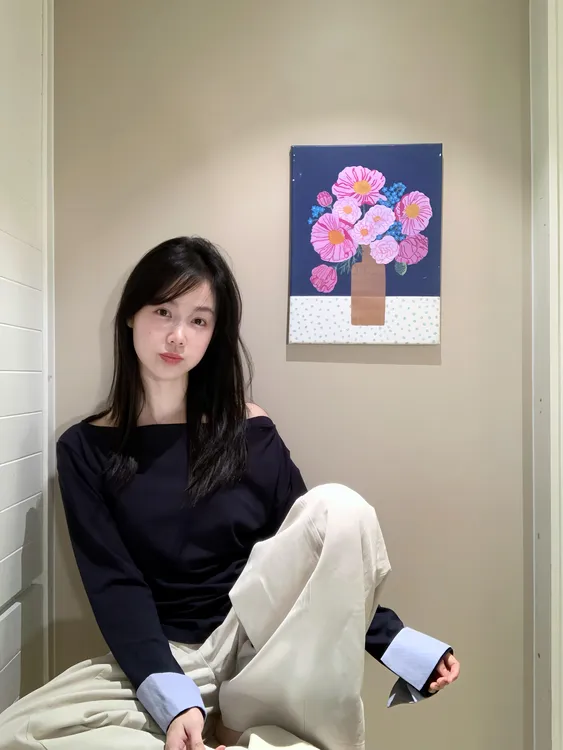 20新款秋季韩系高级感温柔风长袖斜肩上衣百搭阔腿裤两件套装显瘦
