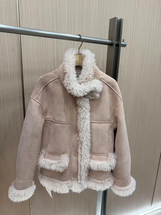 人造皮草 XIYEU2025 秋冬新款女机车服厚款显瘦百搭外套保暖冬季