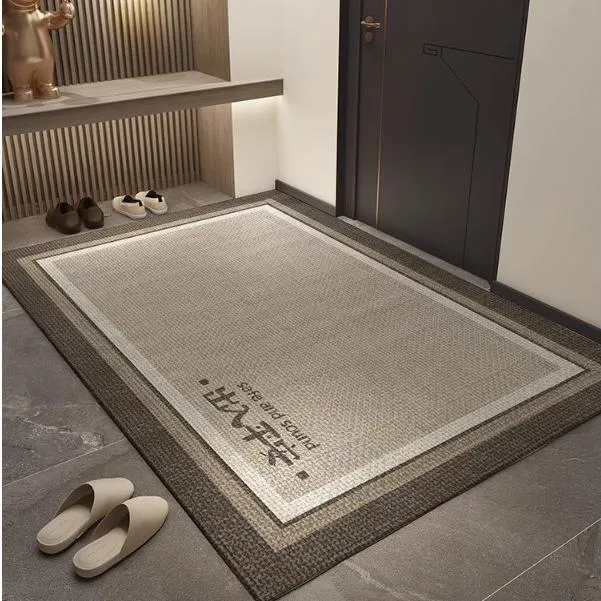 地垫入户门地垫新中式正品地毯防滑轻奢脚垫客厅门口垫子家用布艺