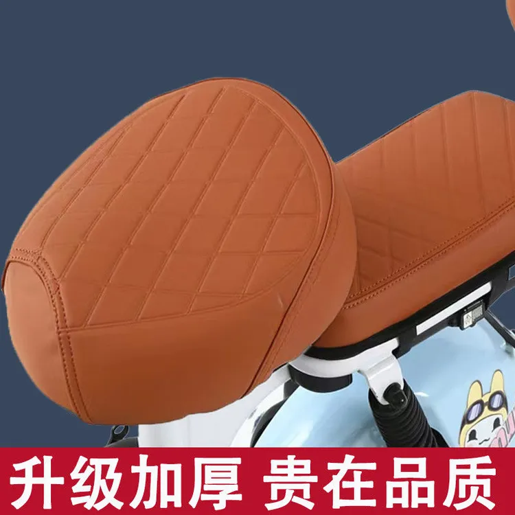 电动车座套坐垫套防水皮革坐垫套小电瓶车自行车座套防晒四季通用
