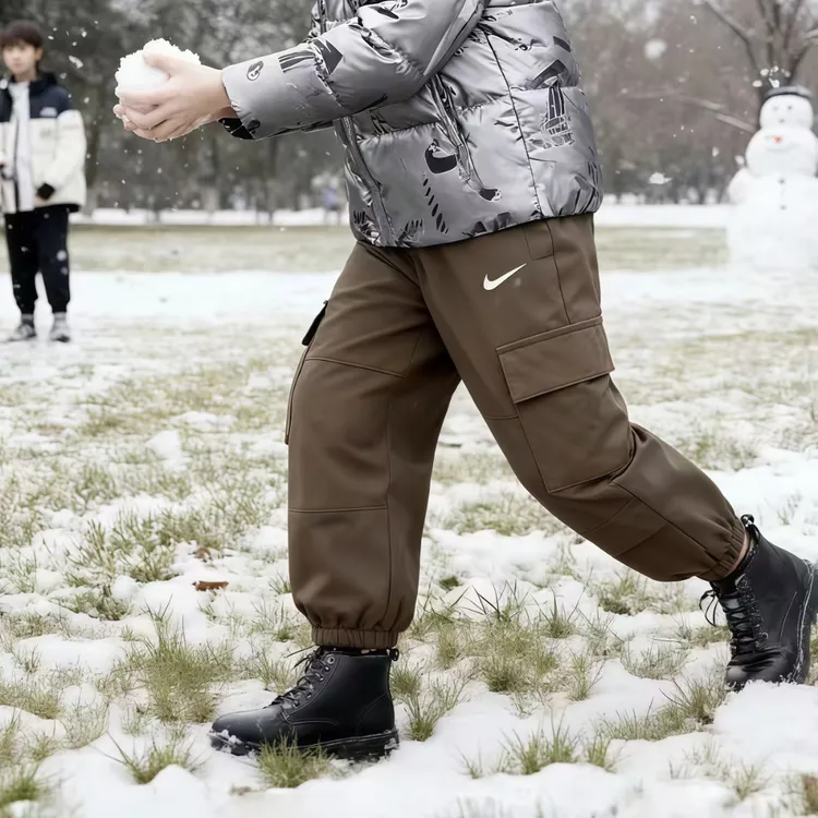Nike耐克儿童装男童冬季长裤2025新款防风防水加绒裤裤子1495