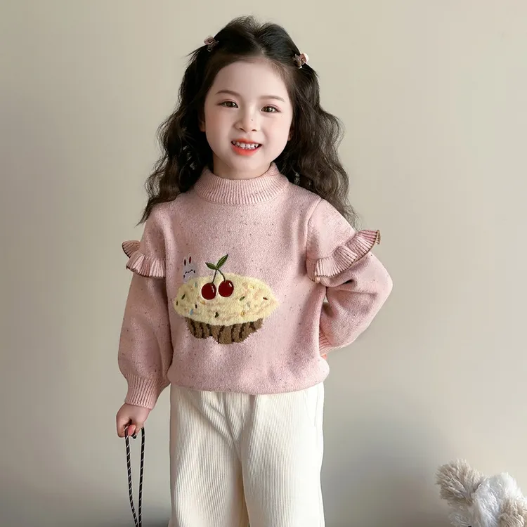 女童毛衣秋冬2025新款女宝宝冬装洋气时髦针织衫儿童冬季内搭线衣