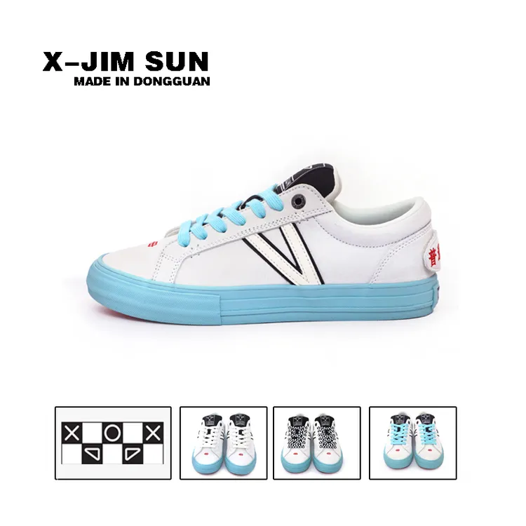 击上滑板鞋时尚潮流休闲板鞋学生热款板鞋日常出街校园天之蓝