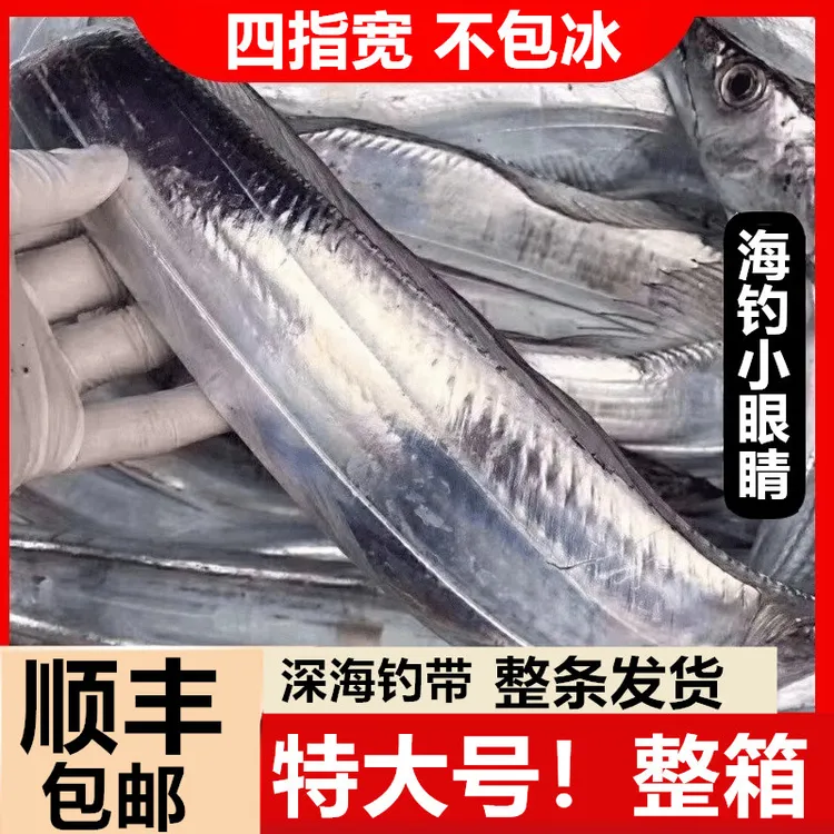 【顺丰包邮】舟山带鱼小眼带鱼新鲜整箱渤海湾刀鱼鲜活整箱大带鱼