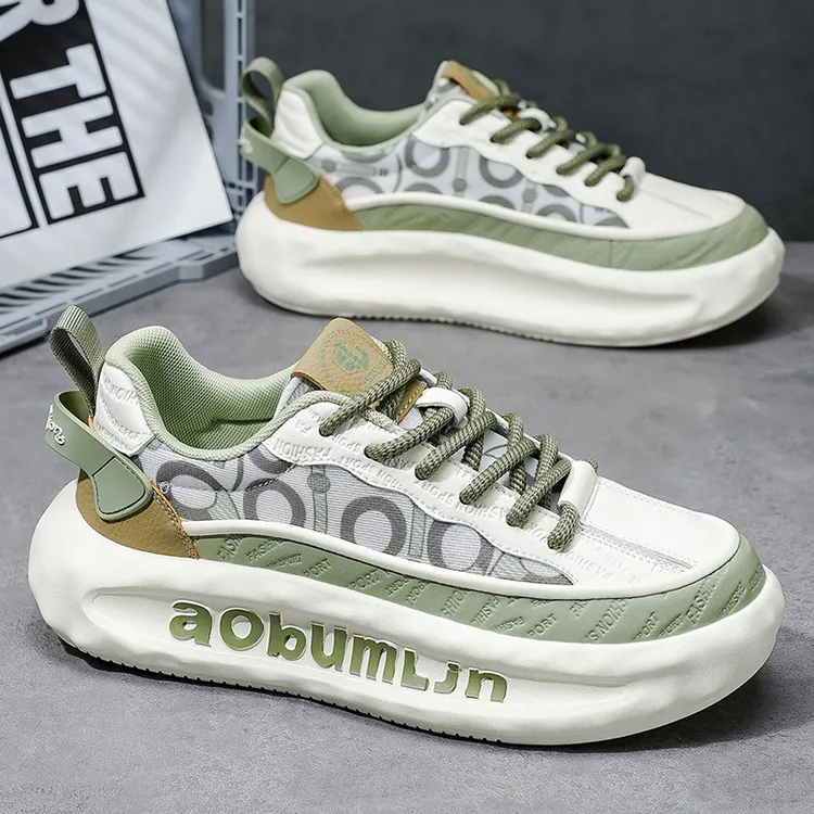 轻便厚底缓震低帮运动鞋时尚户外街拍休闲鞋清爽透气舒适百搭板鞋