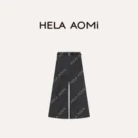 HELA AOMI “丝羊绒靴裤”山羊绒桑蚕丝阔腿保暖休闲裤CY5CH61902