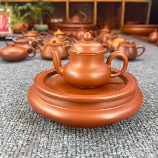 潮州全手工手拉壶.朱泥.无双君德.小品壶.约100cc