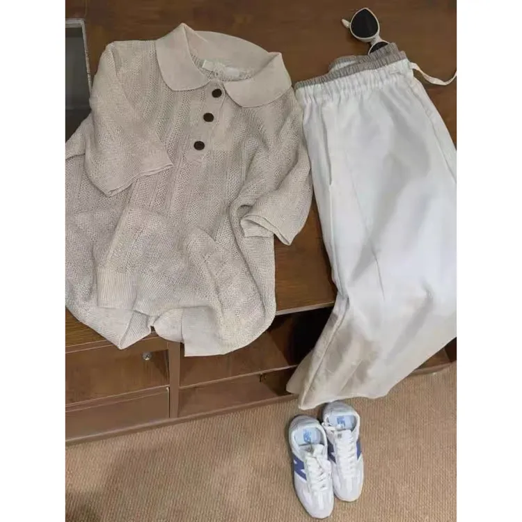 巨爱，别提多好穿了!老钱风Polo领针织衫正肩短袖女夏季时尚上衣新