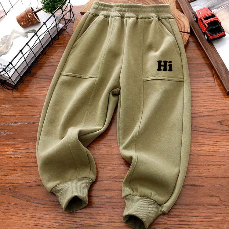 儿童裤子休闲长裤中大童童装洋气卫裤运动裤宽松加绒秋装春秋款男