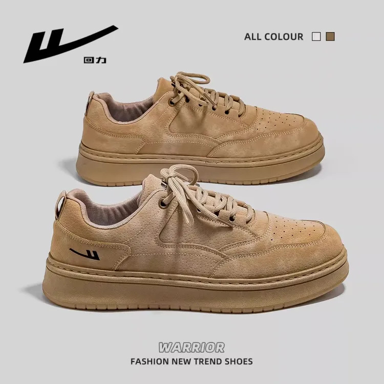 回力小麦色鞋子男2025秋季新款美式复古休闲板鞋潮流百搭厚底男鞋
