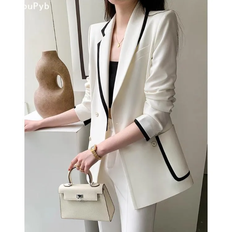DouPyb轻奢白色西装套装女欧货秋季新款休闲英伦风气质高级感