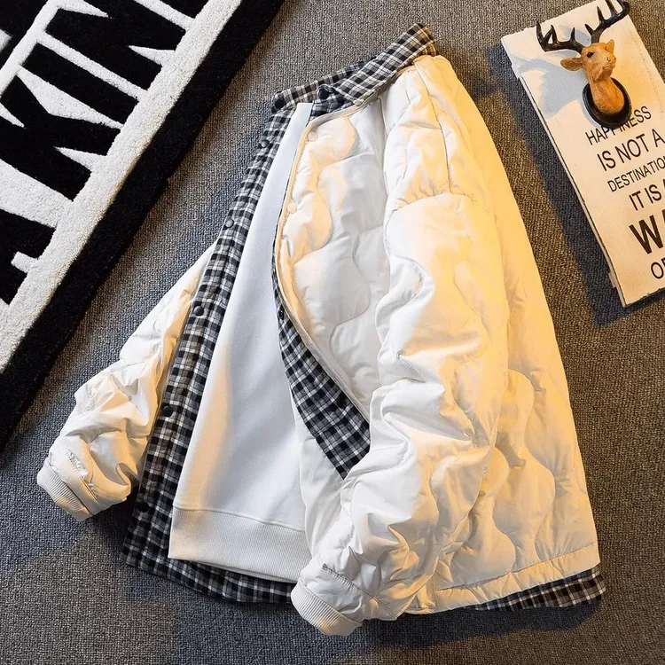 仓石一树潮牌美式复古假两件棉服男冬季新款2025新款保暖情侣外套