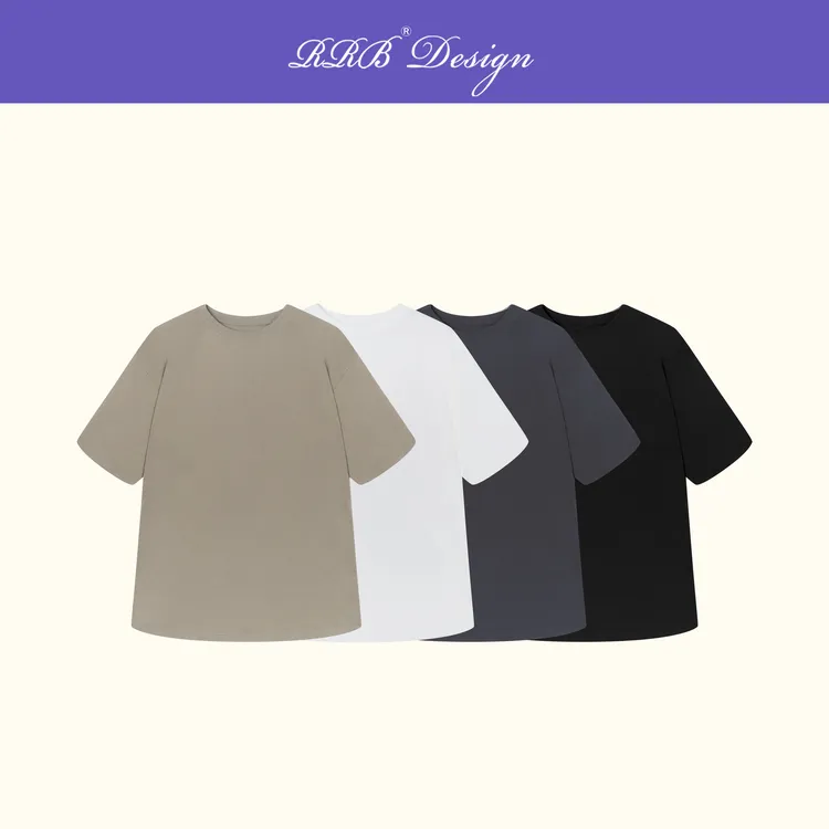 RRB Design「破洞T」宽松显瘦圆领破洞设计感纯色短袖T恤慵懒上衣