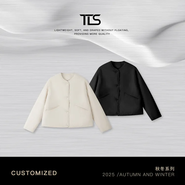 TT【3M】进口新雪丽亲肤百搭极简无领轻盈棉服外套MF5004