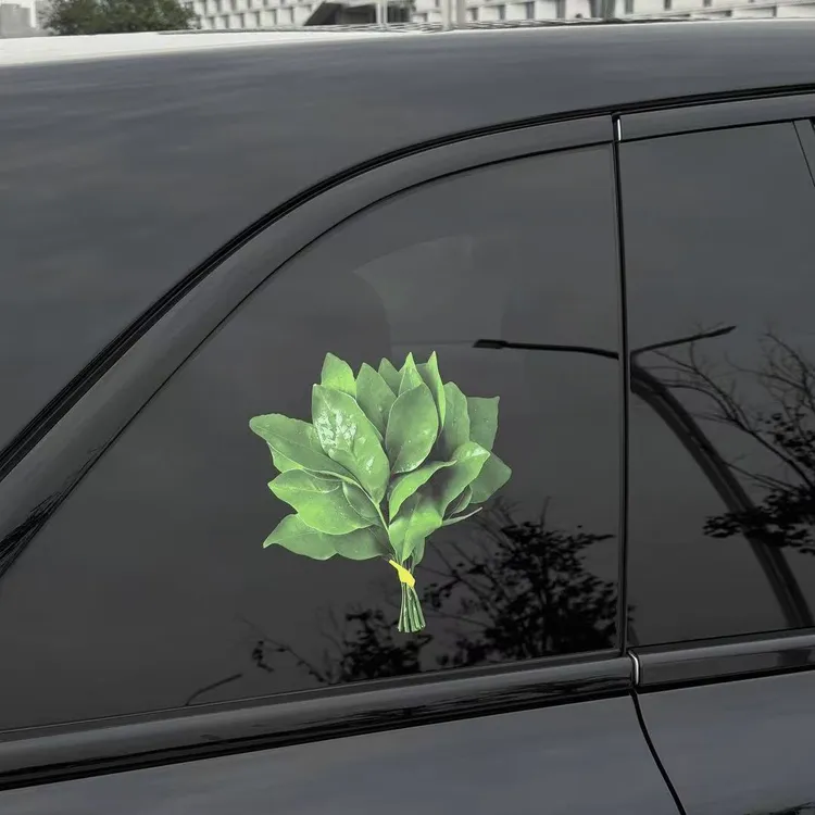 有趣个性好创意叶子贴纸碌柚叶汽车车窗贴纸走走装饰贴画