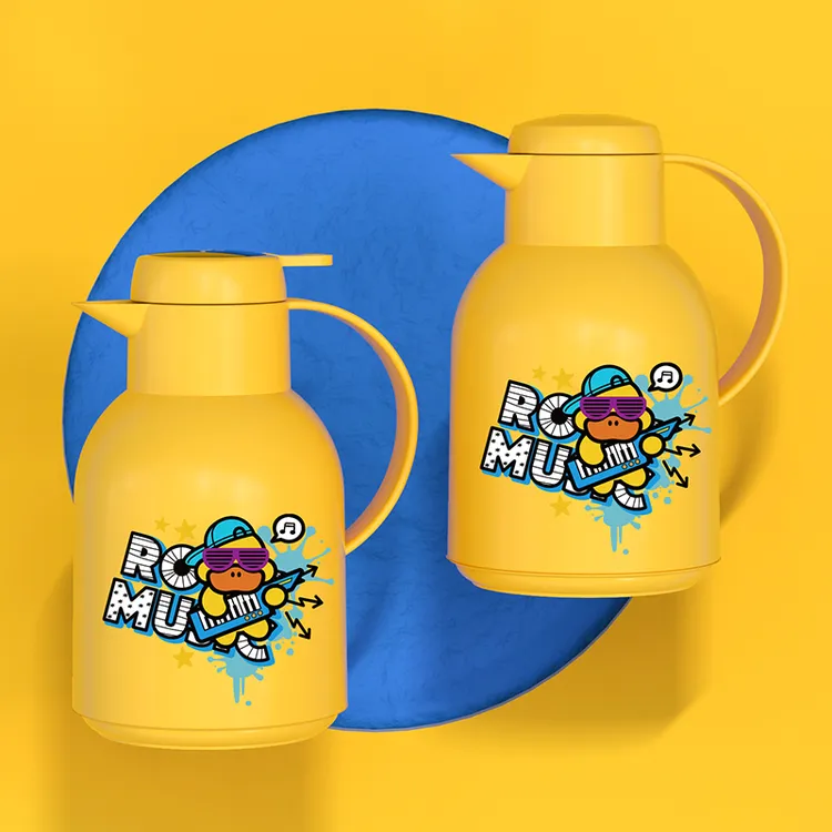 NERVISHI/乐唯诗小黄鸭联名 按压款家用保温壶热水瓶暖水壶开水瓶