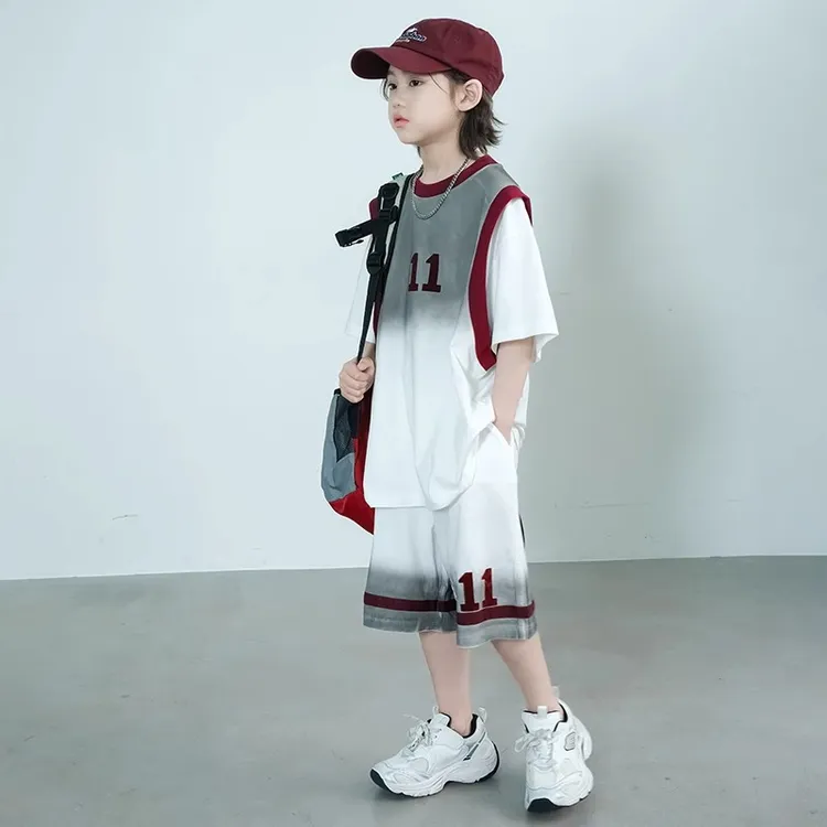 男童夏季运动套装2025新款儿童装薄款夏款短袖男孩两件套儿童装