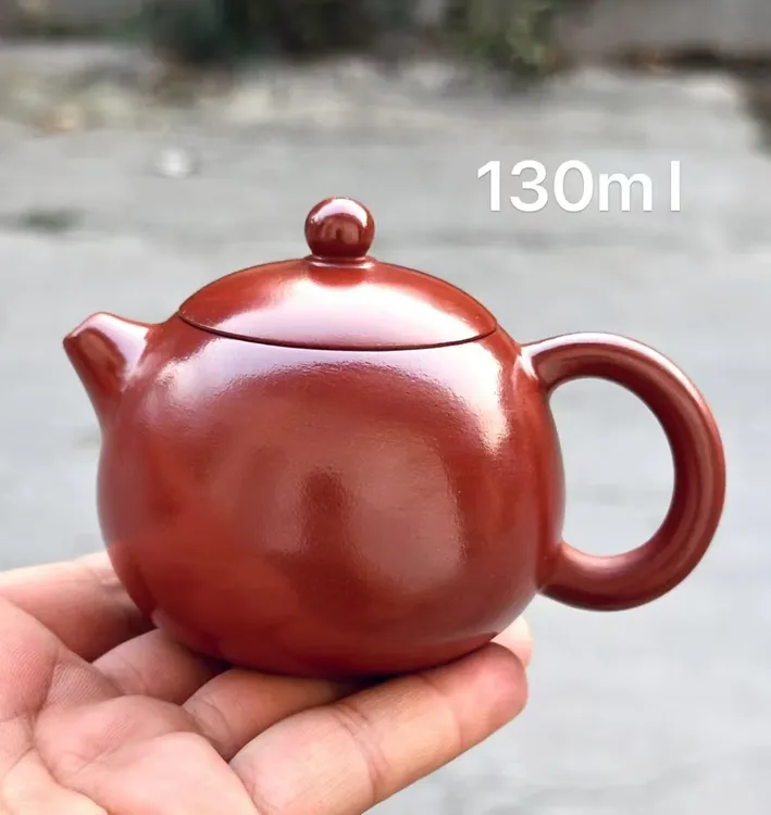 潮州朱泥泥壶大红袍手拉壶章海明老师制作家用功夫茶壶茶具小容量