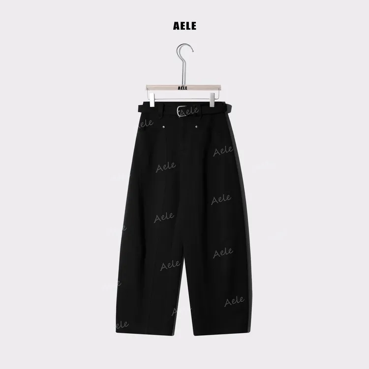 AELE设计感宽松显瘦阔腿弯刀裤 K853 2823 AD