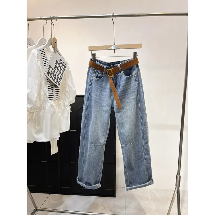 特 巨显腿直！久洗如新！轻量型夏季弯刀薄牛仔裤 E304 女装 H5967