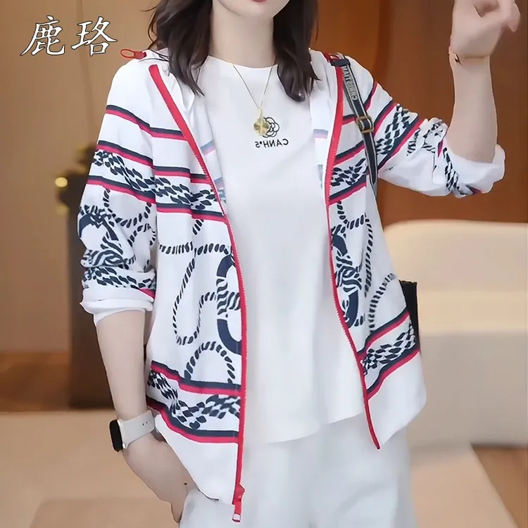 时尚百搭休闲拼色防晒外套女2025夏季新款宽松显瘦减龄轻薄防晒衣