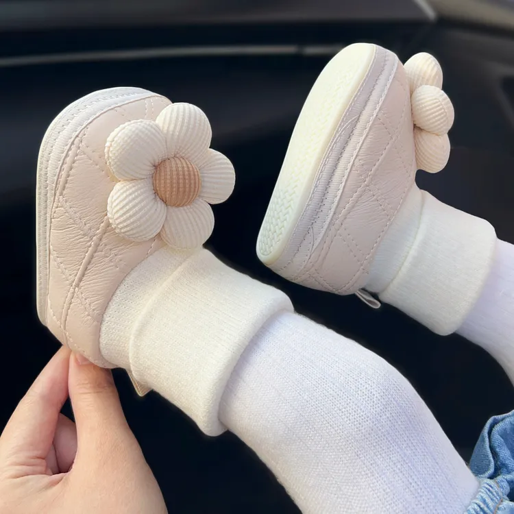 冬季加绒加厚棉鞋袜子鞋防水婴儿鞋女宝宝棉靴学步鞋保暖软底不掉