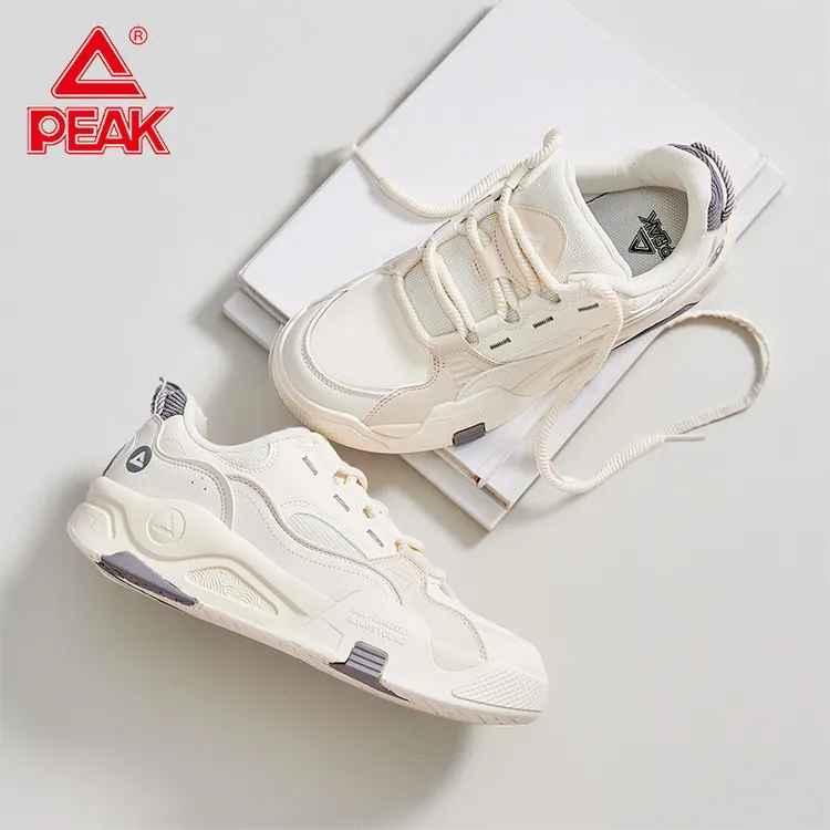 匹克漫游态极板鞋新款情侣鞋低帮潮流百搭休闲鞋小白鞋-DB340257