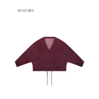 【麻訪家】MF1223紫红文艺简约口袋百搭保暖棉服外套