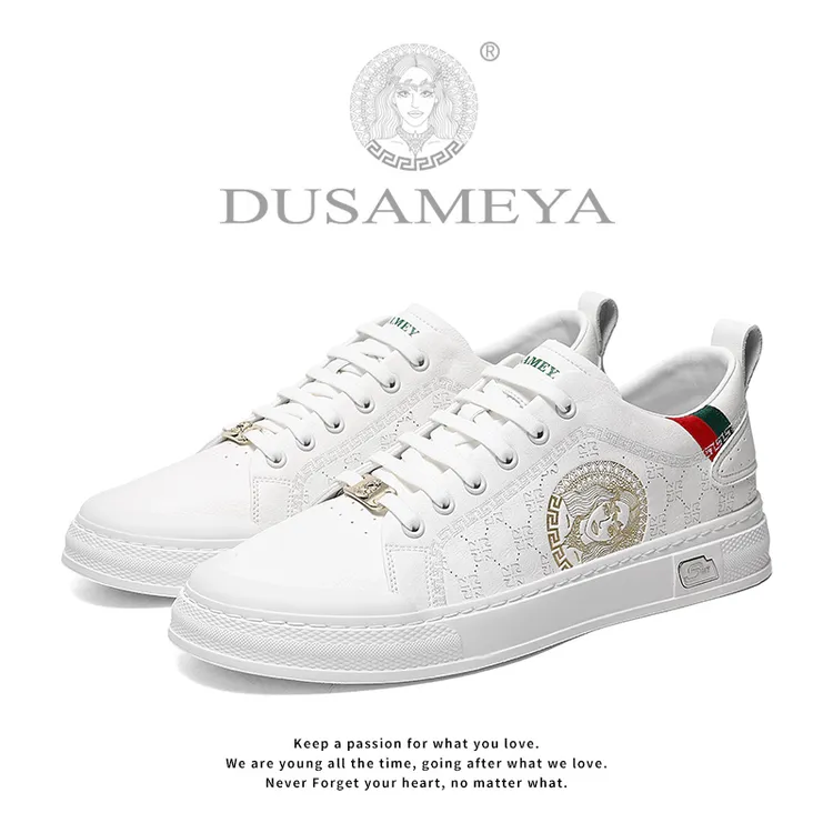 DUSAMEYA/杜莎米娅男鞋早秋新款板鞋轻奢高定手工鞋时尚休闲鞋