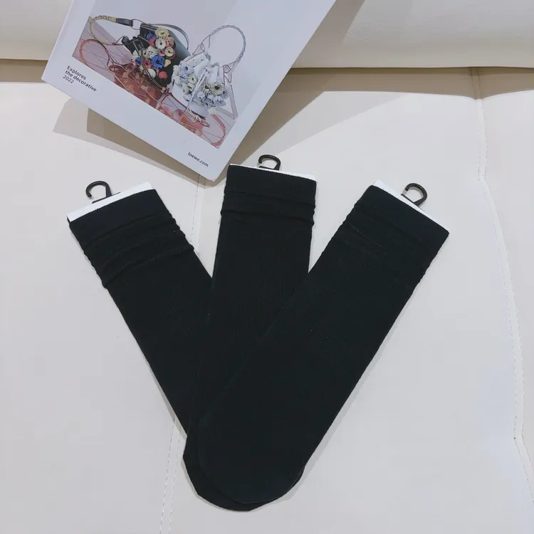 豆豆6 长绒棉袜子初秋透气纯色常规薄款中筒袜-DQ6602