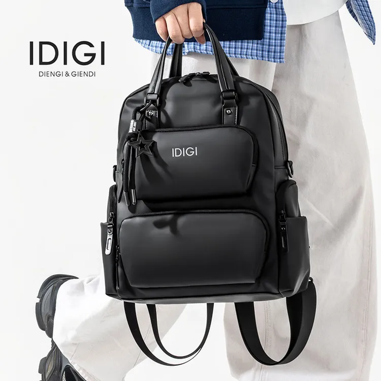 IDIGI百搭手提通勤运动简约电脑包双肩包防水潮流男女士时尚休闲