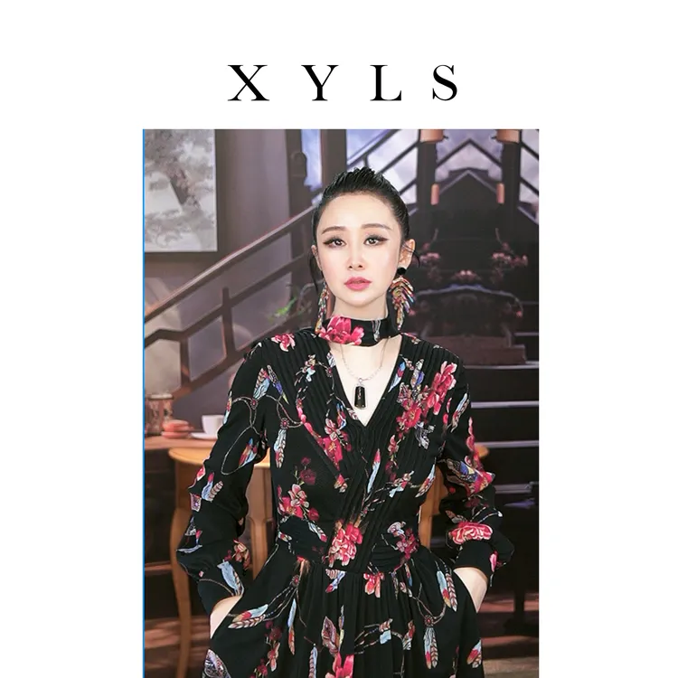 女装连衣裙弹力印花T006886