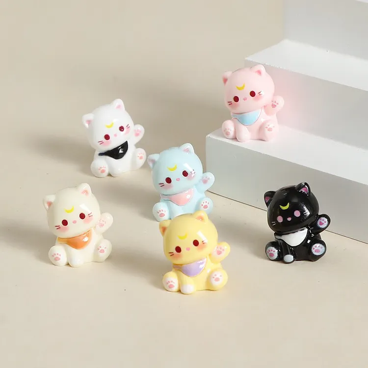 【月亮小猫】实色➕夜光你好小猫露娜同款车载对对碰工艺品可爱创意