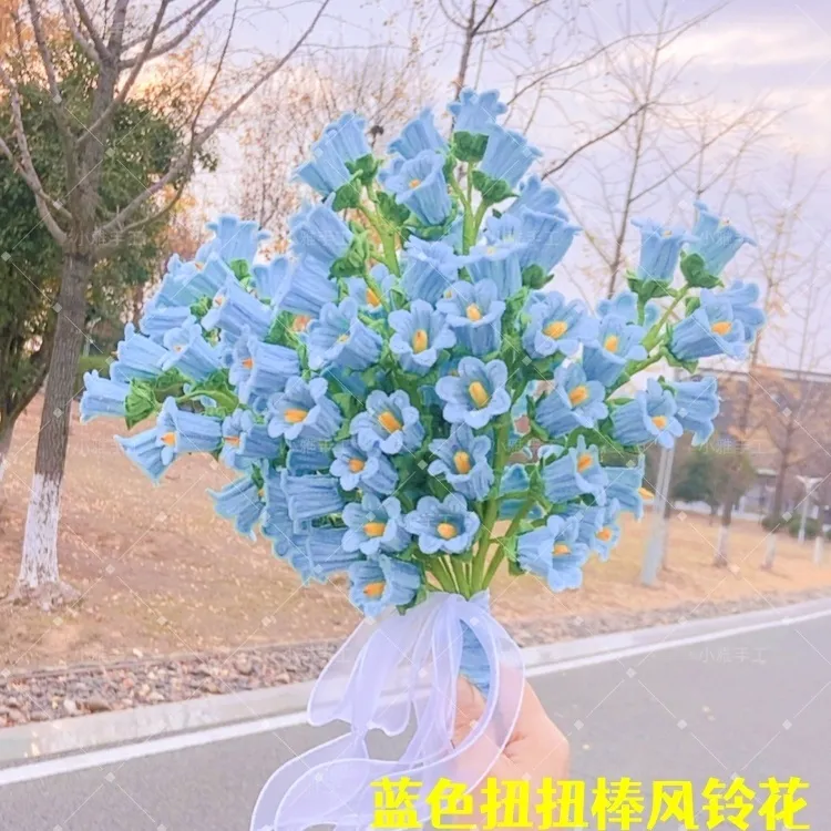 手工DIY扭扭棒风铃花材料包送闺蜜手捧花生日订婚结婚礼物