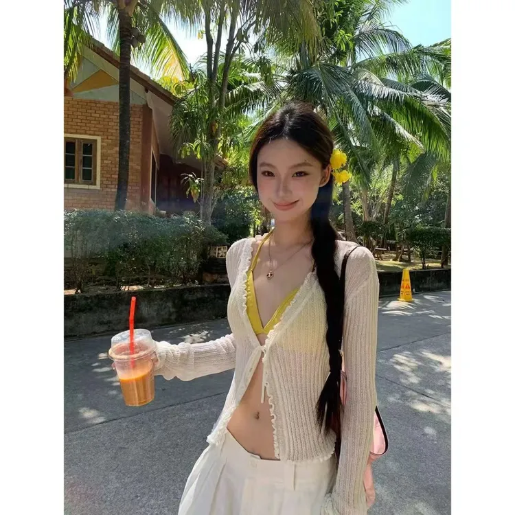 睿夕【欲欲开衫】针织防晒开衫女薄款显瘦外搭上衣