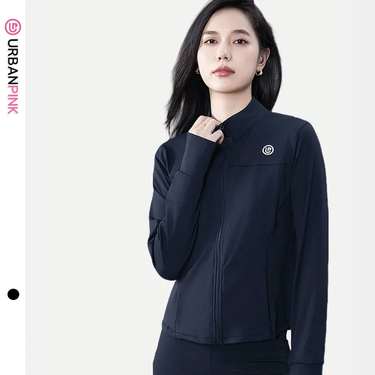 URBANPINK魅玫伽瑜伽外套修身薄款个性运动显瘦时尚户外女士舒适