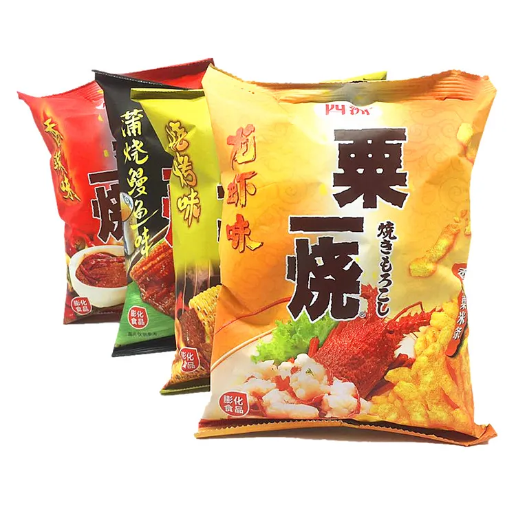 薯片粟一玉米80g烧烤龙虾味烧条非油炸栗米棒膨化四洲零食小吃