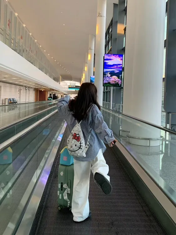 早春新款蓝色格子衬衫女撞色格纹衬衣开衫长袖外套上衣百搭休闲裤