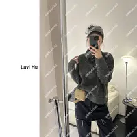 LAVI HU【漫天星辰】翻领韩系长袖型毛针织衫76851