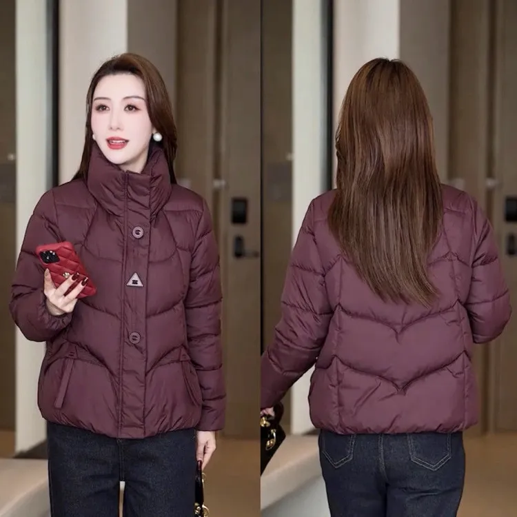 冬季洋气修身显瘦棉服女2025新款时尚宽松加厚棉袄保暖小个子棉衣