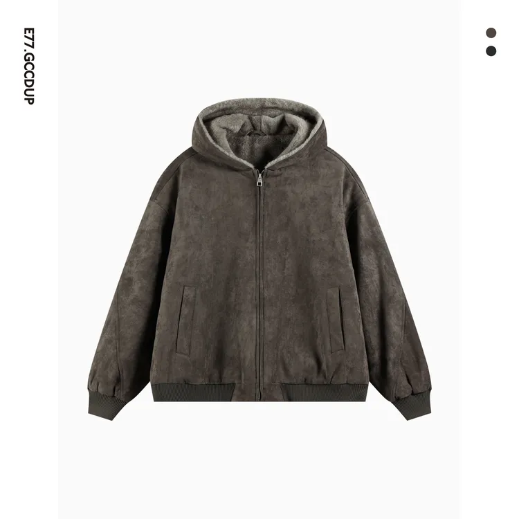 GCCDUPE77冬季上新连帽夹克重磅加厚加绒慵懒座山雕棉服外套26629