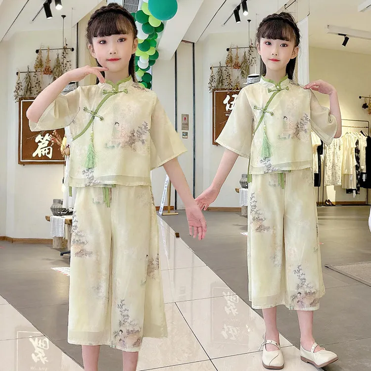 复古汉服古装古风宝宝春装运动套装春季儿童休闲潮流童装原保护