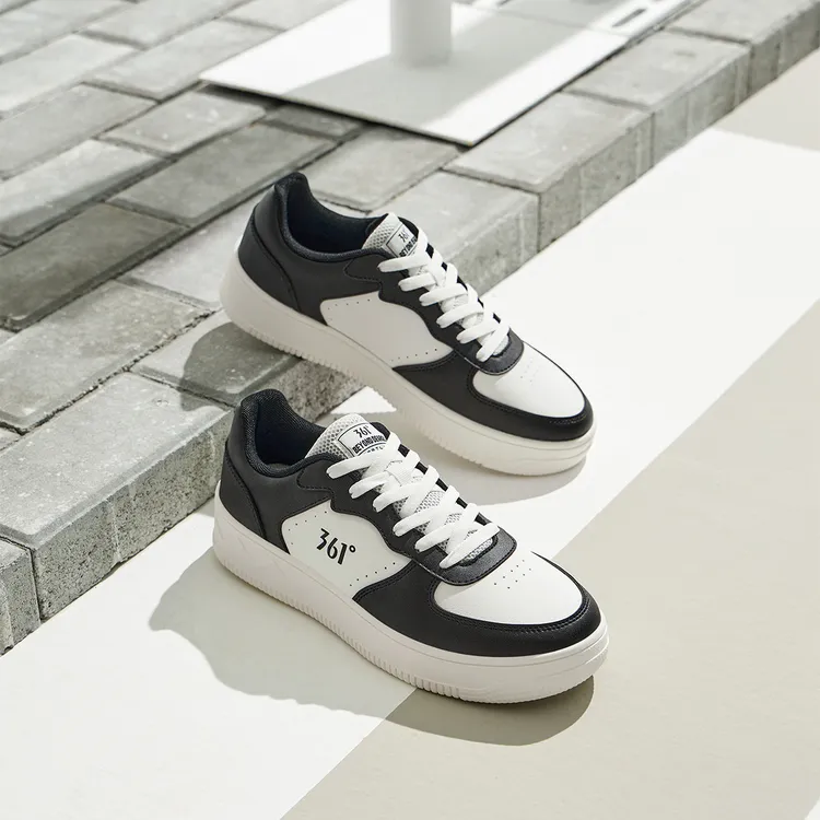 361°秋季新款小白鞋女款板鞋软底百搭休闲舒适低帮情侣运动鞋子男