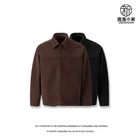 滴滴小新-荒野美式仿鹿皮绒夹克磨砂高级感翻领复古外套男TG5909