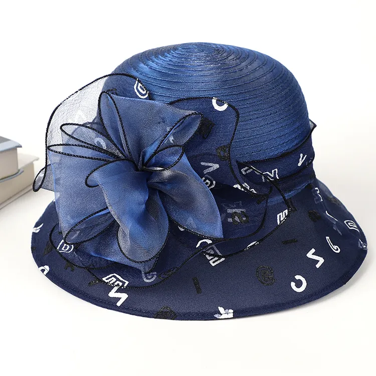 2025年新款遮阳帽女士太阳帽优雅妈妈礼帽出游防晒帽渔夫帽帽子