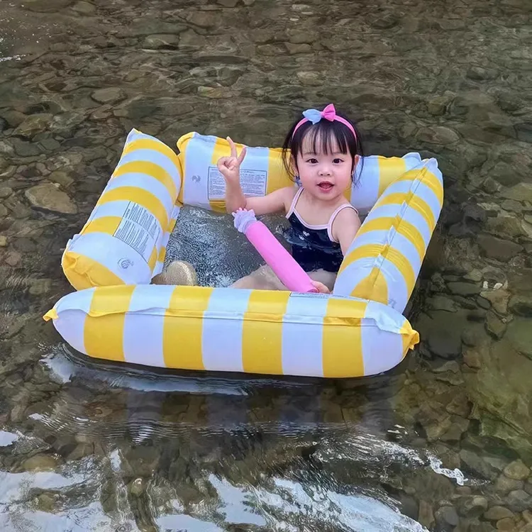 游泳圈浮床儿童充气复牌躺椅水上漂浮神奇宝宝坐圈海边玩水浮垫子