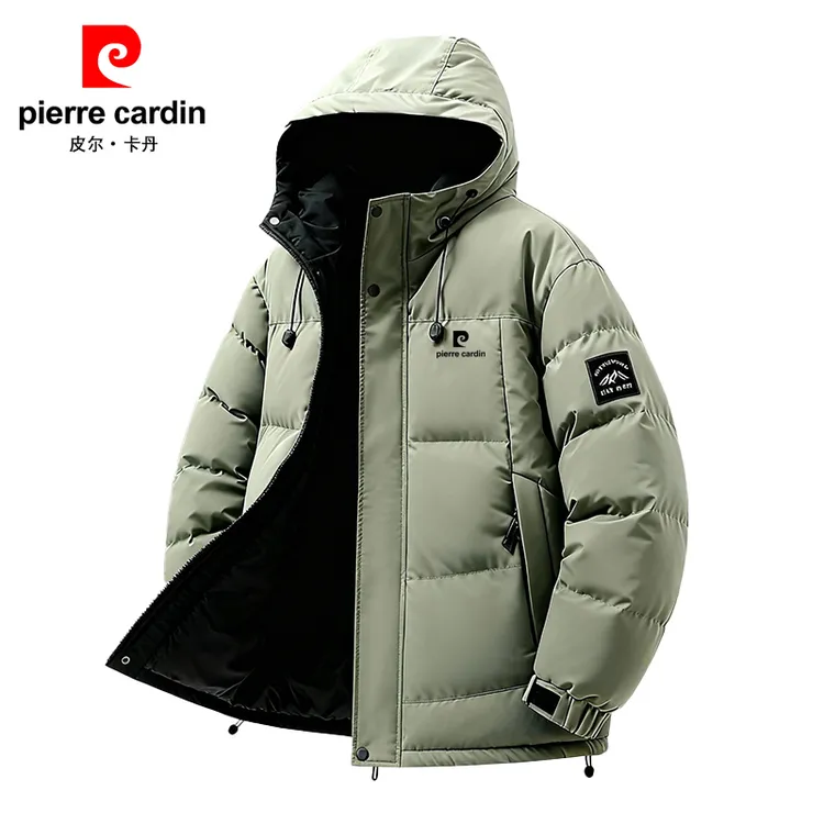 皮尔卡丹棉服男士冬季外套保暖加厚宽松棉袄子秋冬装休闲连帽棉衣